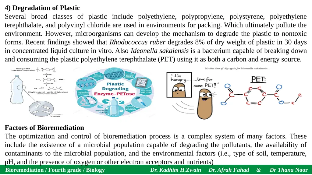 Bioremediation / Fourth grade / Biology Dr. Kadhim - slide 8 of 12
