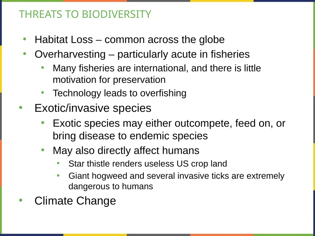 Chapter 47 CONSERVATION BIOLOGY AND BIODIVERSITY - slide 14 of 21