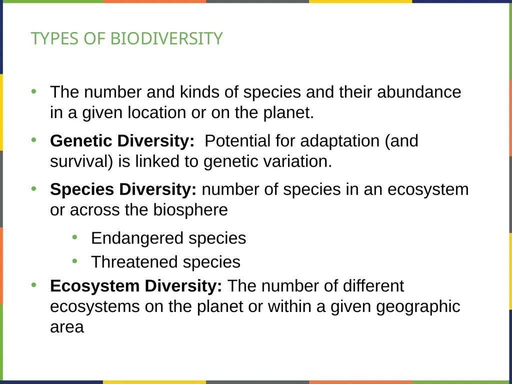 Chapter 47 CONSERVATION BIOLOGY AND BIODIVERSITY - slide 3 of 21