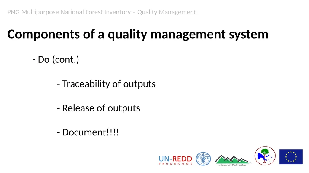 PNG Multipurpose National Forest Inventory Quality - slide 11 of 15