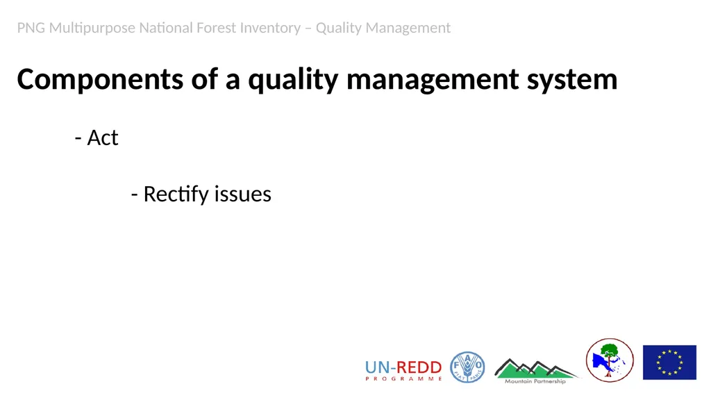PNG Multipurpose National Forest Inventory Quality - slide 13 of 15