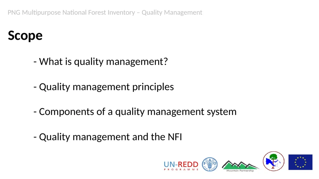 PNG Multipurpose National Forest Inventory Quality - slide 2 of 15