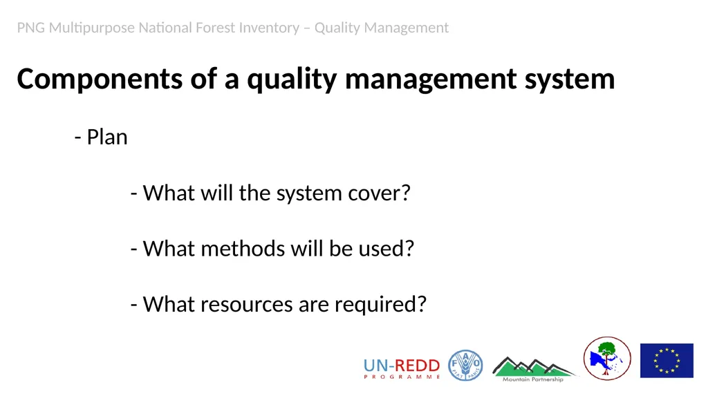 PNG Multipurpose National Forest Inventory Quality - slide 8 of 15