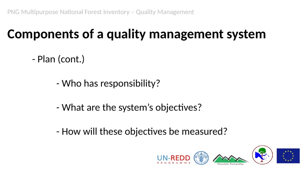 PNG Multipurpose National Forest Inventory Quality - slide 9 of 15