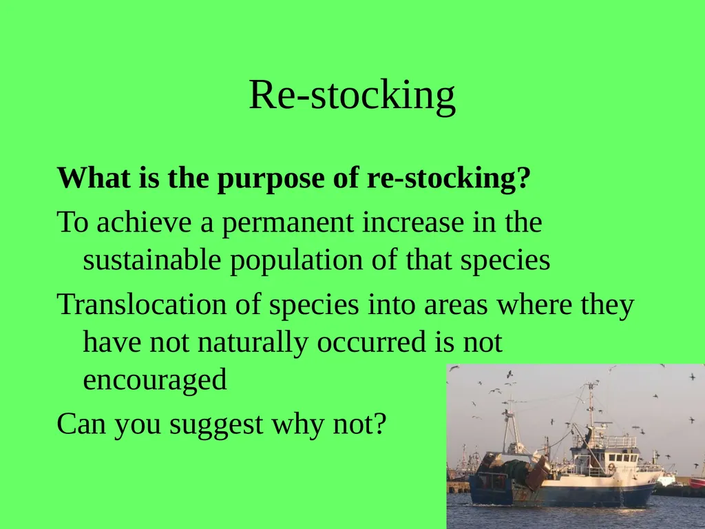 1.4.9 Human Impact on an Ecosystem 2 Conservation - slide 33 of 44