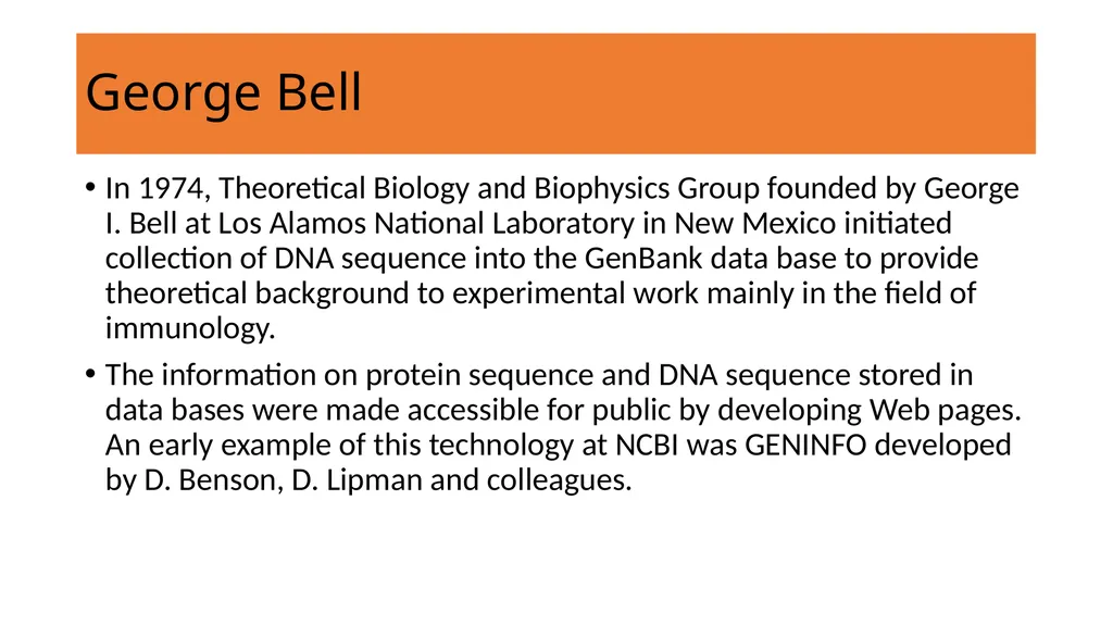 Bioinformatics- Introduction Shilpa Deshpande - slide 6 of 15