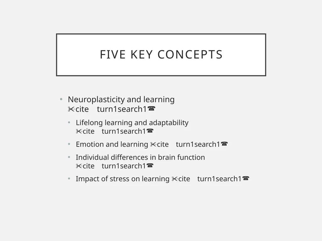 Neuroscience and Education Key Concepts from - slide 3 of 3