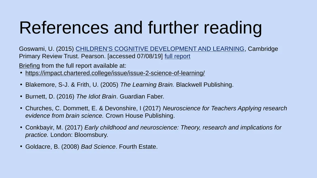 Science of Learning: Critical Thinking about - slide 20 of 21