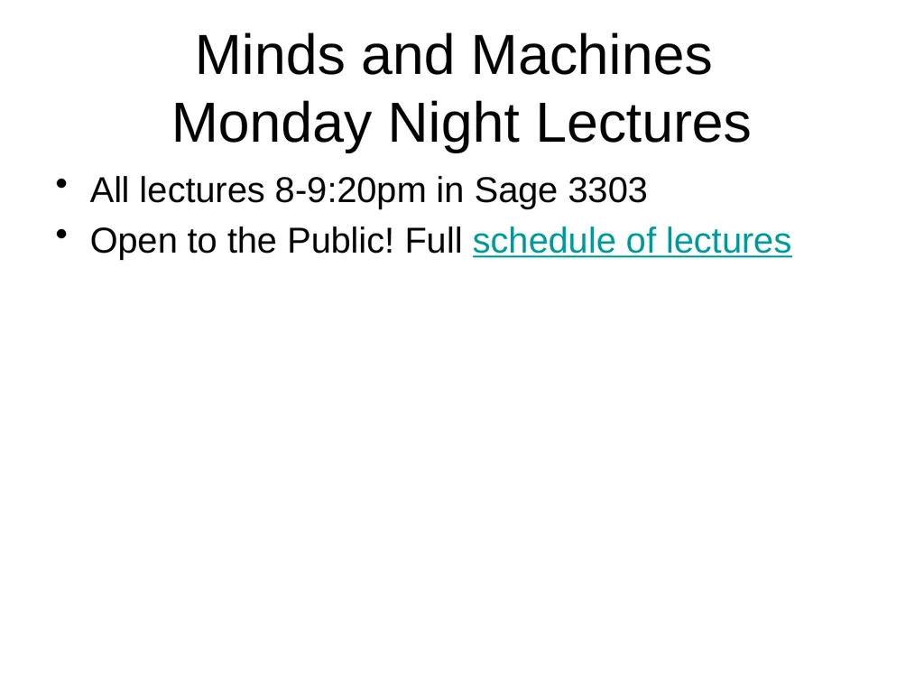 Undergraduate Studies in Cognitive Science Fall - slide 17 of 22