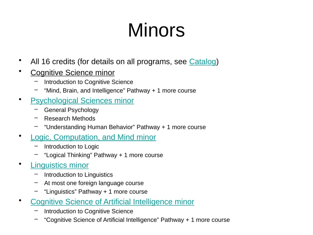 Undergraduate Studies in Cognitive Science Fall - slide 9 of 22