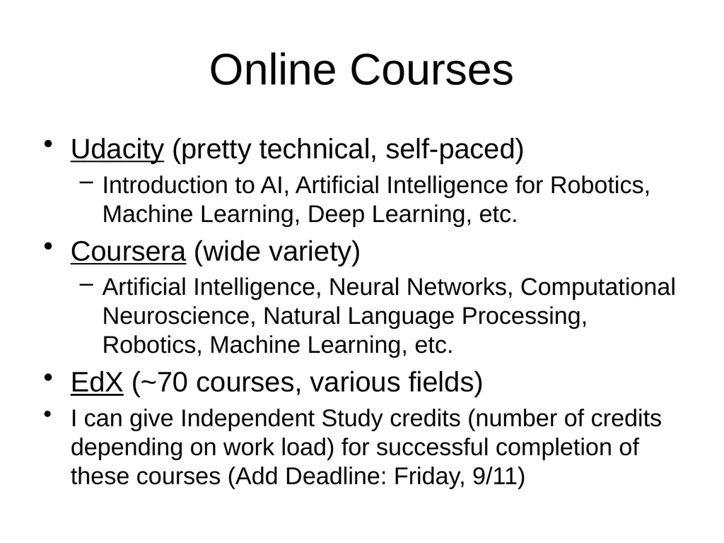 Undergraduate Studies in Cognitive Science Fall - slide 11 of 22