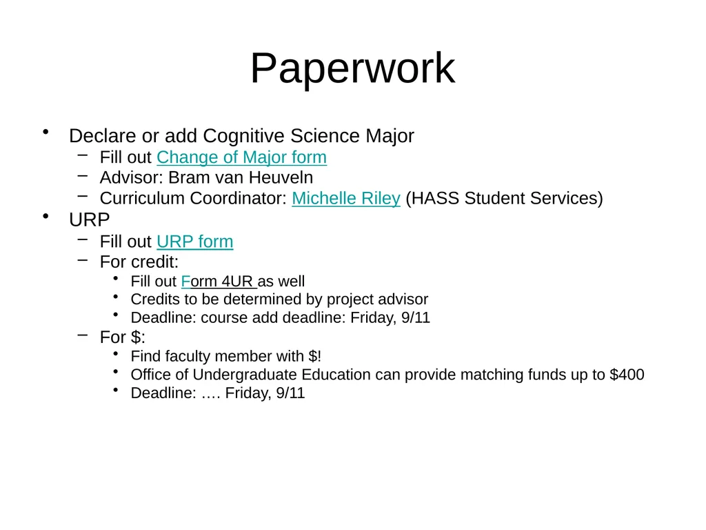 Undergraduate Studies in Cognitive Science Fall - slide 22 of 22