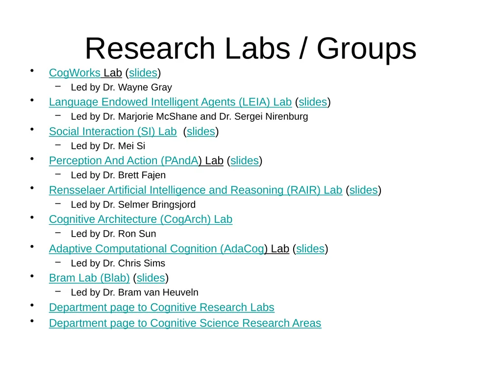 Undergraduate Studies in Cognitive Science Fall - slide 21 of 22