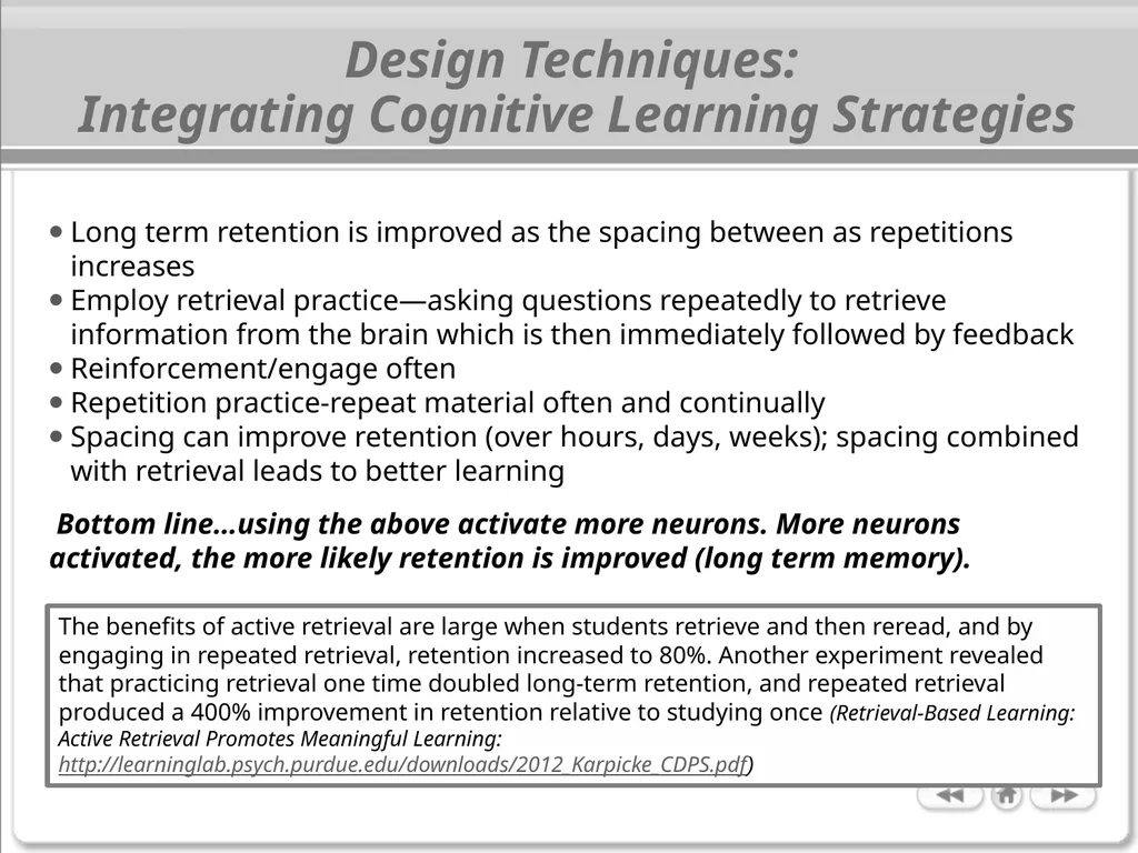 The Cognitive Science of Learning: Implications - slide 14 of 45