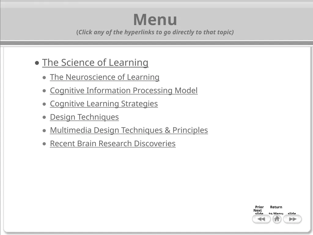 The Cognitive Science of Learning: Implications - slide 2 of 45