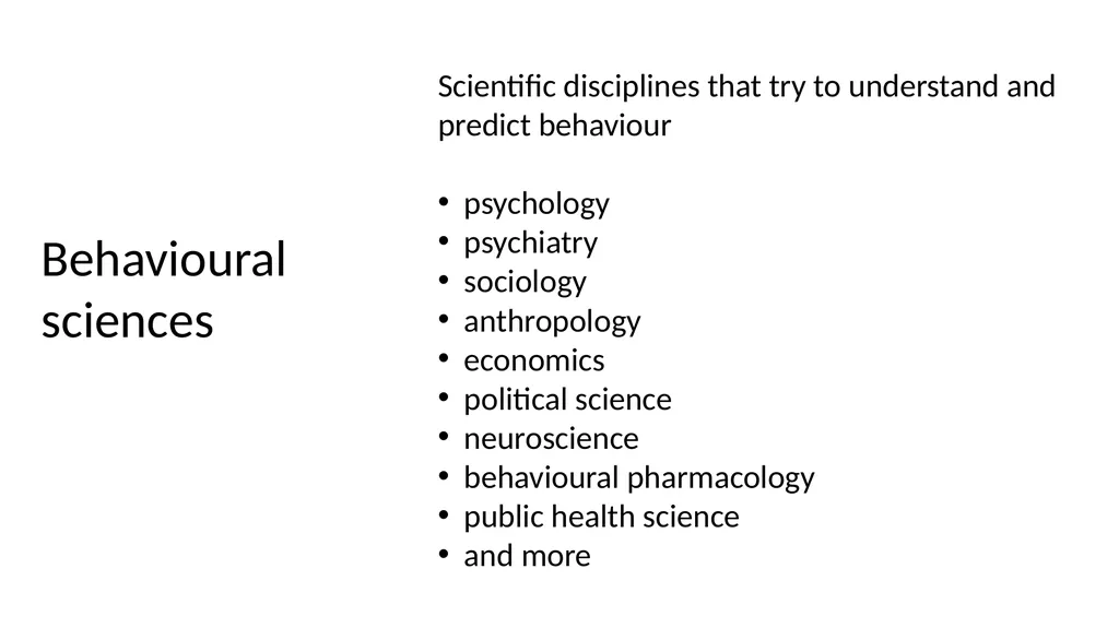 Can the behavioural sciences save humankind from - slide 6 of 17
