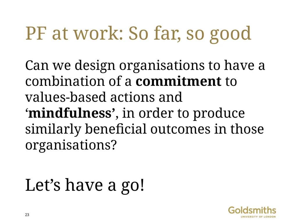 Contextual behavioural science and large-scale - slide 23 of 40