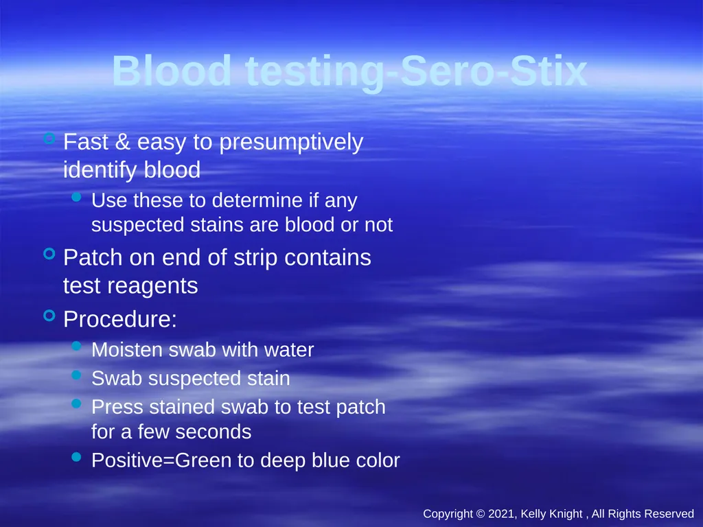 Forensic Science (All images have been redacted) - slide 14 of 23