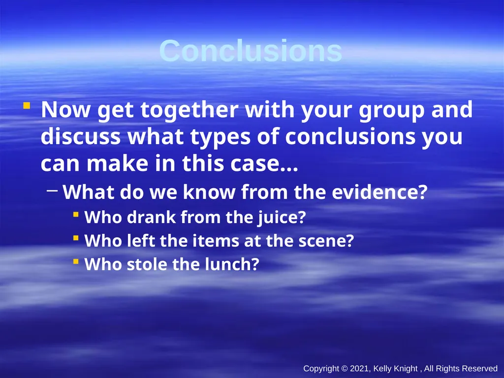 Forensic Science (All images have been redacted) - slide 22 of 23