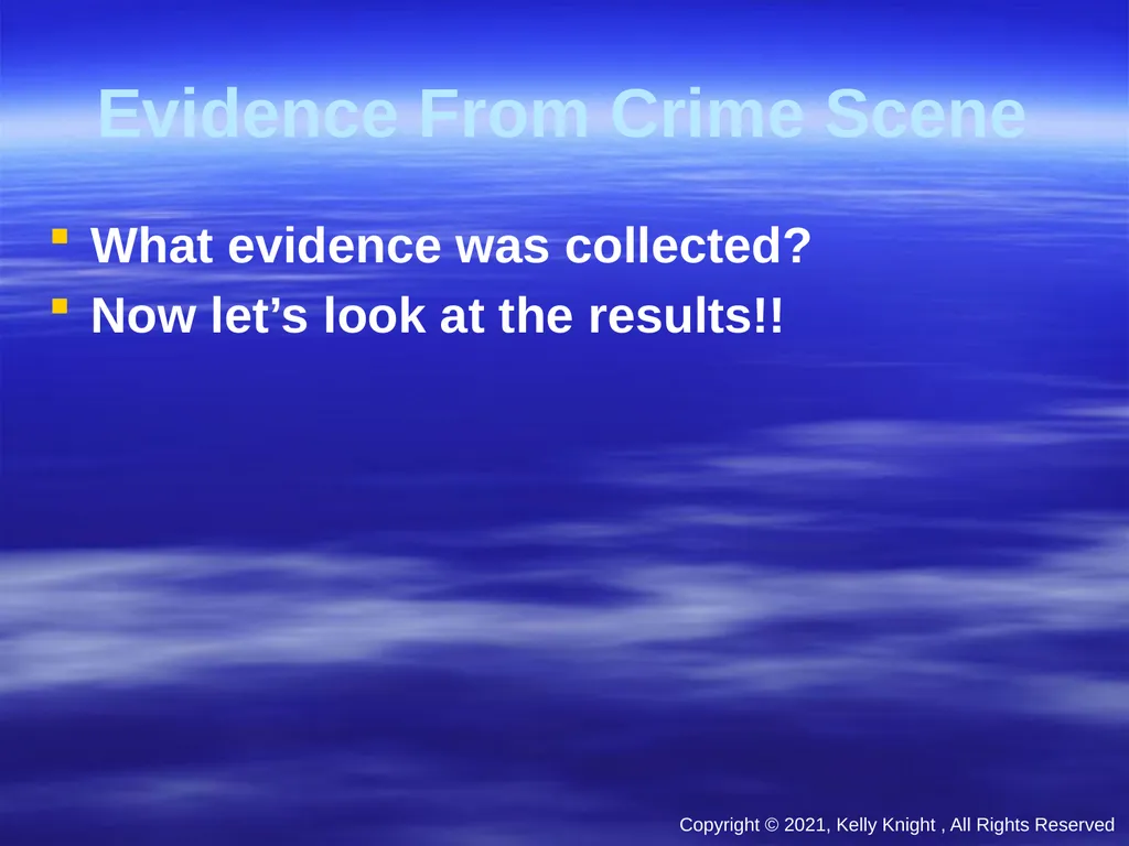 Forensic Science (All images have been redacted) - slide 16 of 23