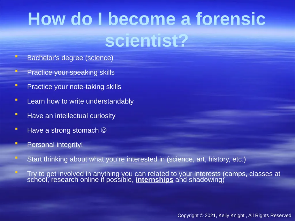 Forensic Science (All images have been redacted) - slide 8 of 23