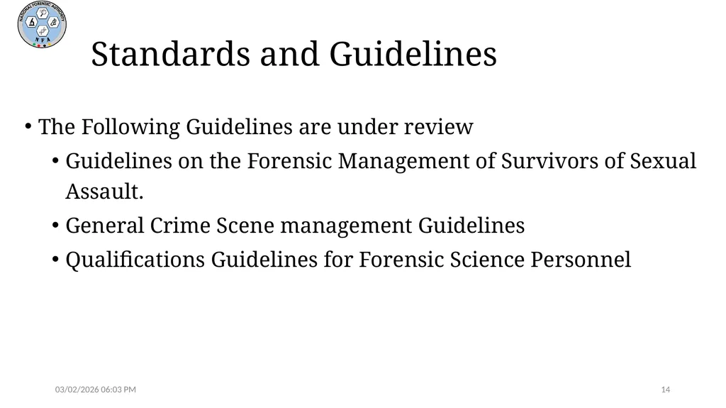Forensic DNA Analysis in Zambia - A Policy - slide 14 of 16