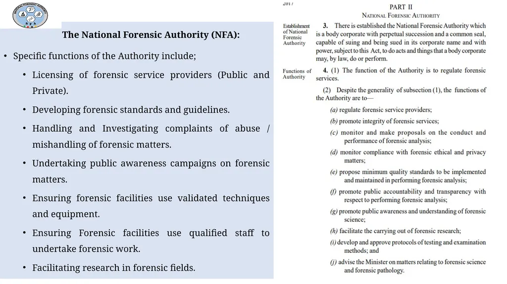 Forensic DNA Analysis in Zambia - A Policy - slide 5 of 16