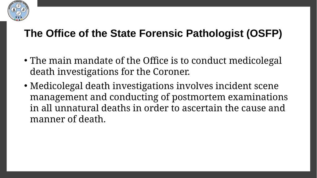 Forensic DNA Analysis in Zambia - A Policy - slide 7 of 16
