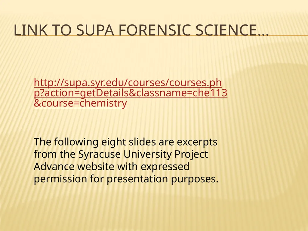 Syracuse University Project Advance Forensic - slide 3 of 28