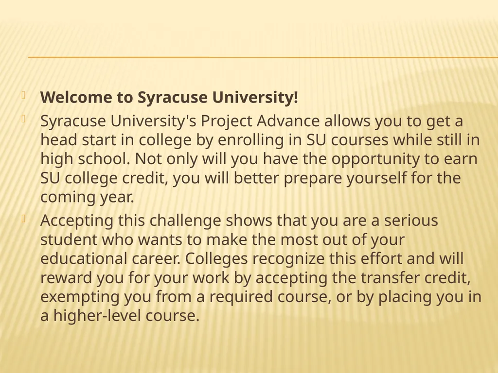 Syracuse University Project Advance Forensic - slide 4 of 28