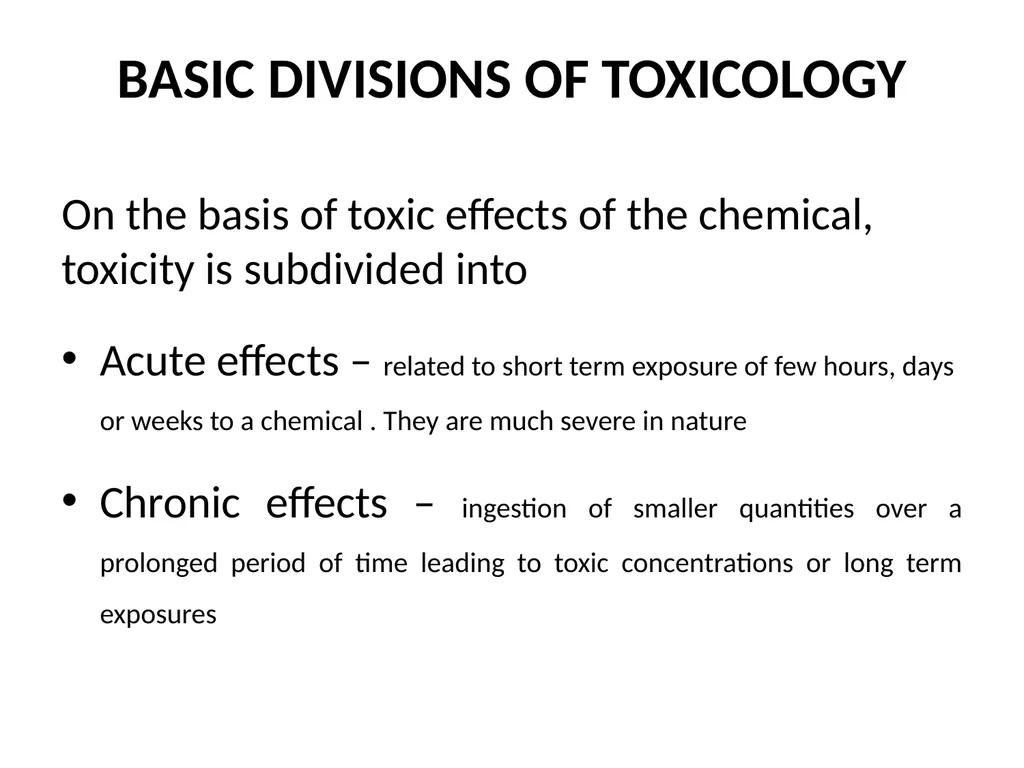 TOXICOLOGY B. Sc. THIRD YEAR PAPER – i - slide 7 of 12