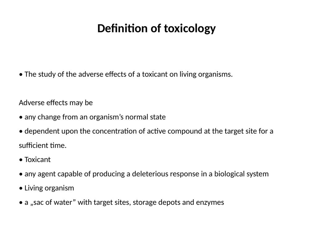 TOXICOLOGY B. Sc. THIRD YEAR PAPER – i - slide 4 of 12