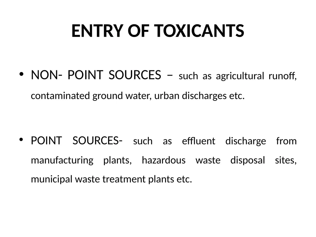 TOXICOLOGY B. Sc. THIRD YEAR PAPER – i - slide 9 of 12