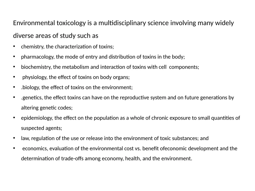 TOXICOLOGY B. Sc. THIRD YEAR PAPER – i - slide 6 of 12