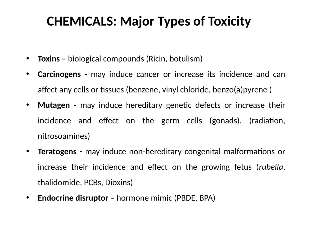 TOXICOLOGY B. Sc. THIRD YEAR PAPER – i - slide 11 of 12