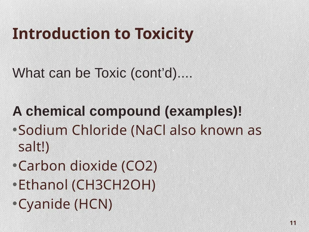 Chapter 1.2: Introduction to Toxicity and - slide 11 of 18