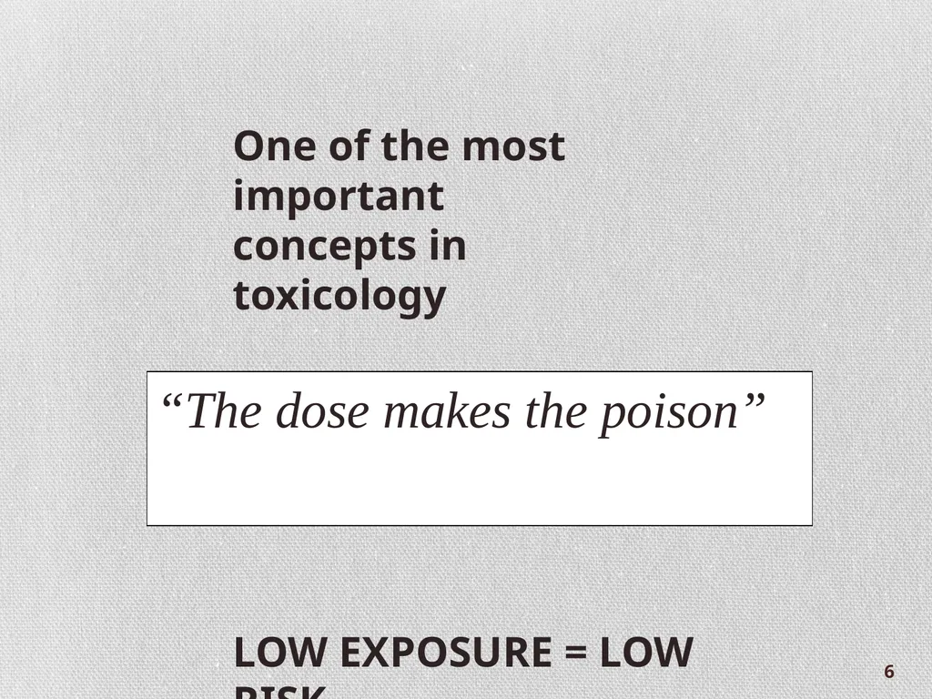Chapter 1.2: Introduction to Toxicity and - slide 6 of 18