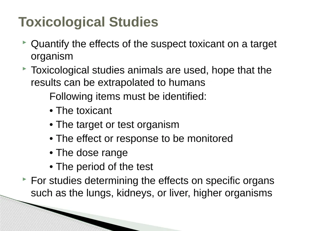 Chapter 2 Toxicology Toxicology was defined as the - slide 14 of 32