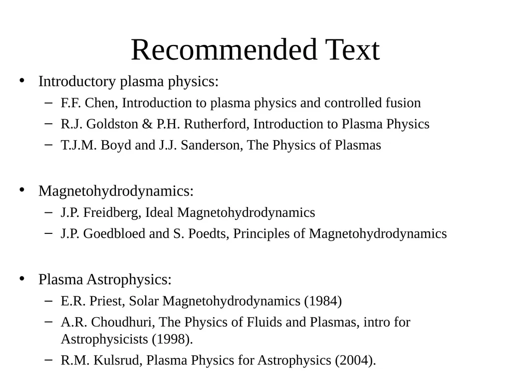 Plasma Astrophysics Chapter 0, Introduction Yosuke - slide 4 of 5