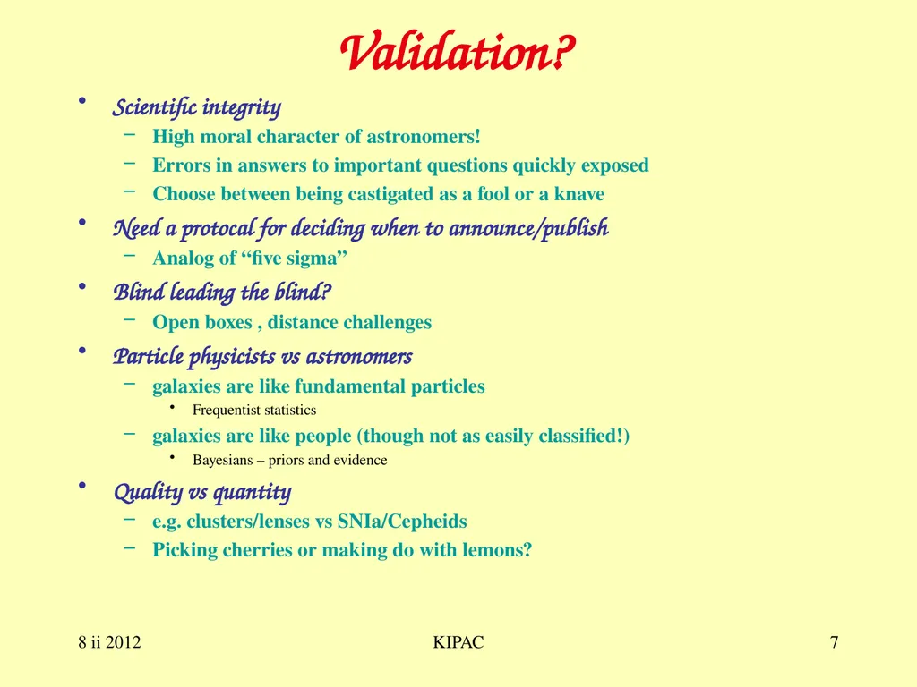 8 ii 2012 KIPAC 1 The Hubble Constant Current and - slide 7 of 8