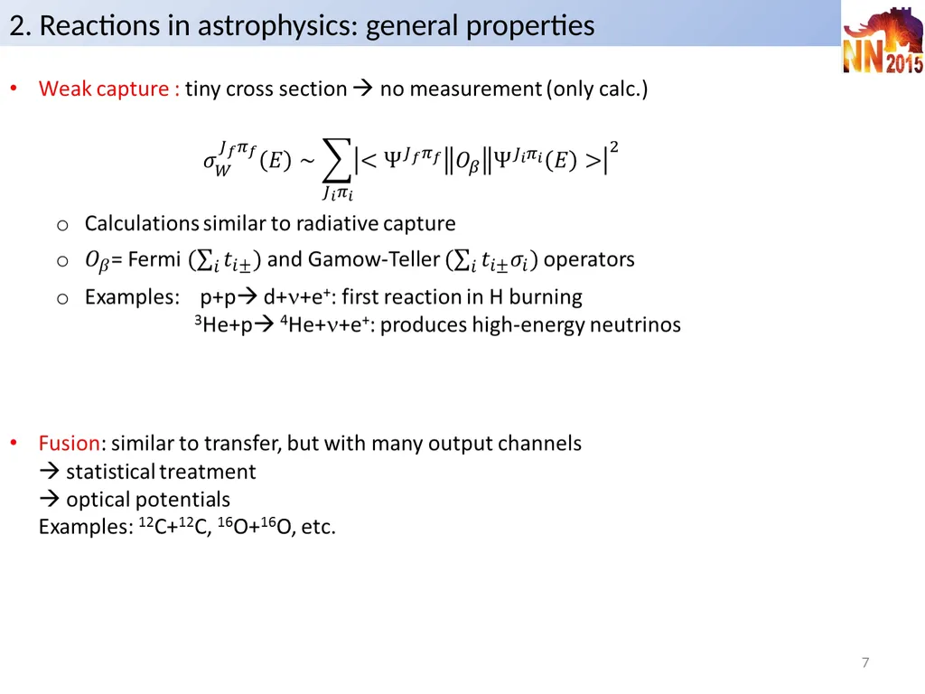 Reaction models in nuclear astrophysics P. - slide 7 of 37
