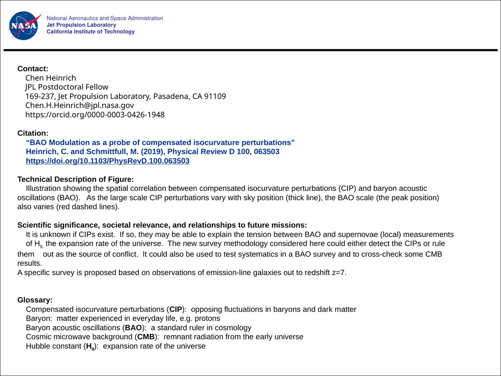 A Cosmological Ruler as a Probe of Compensated - slide 2 of 2