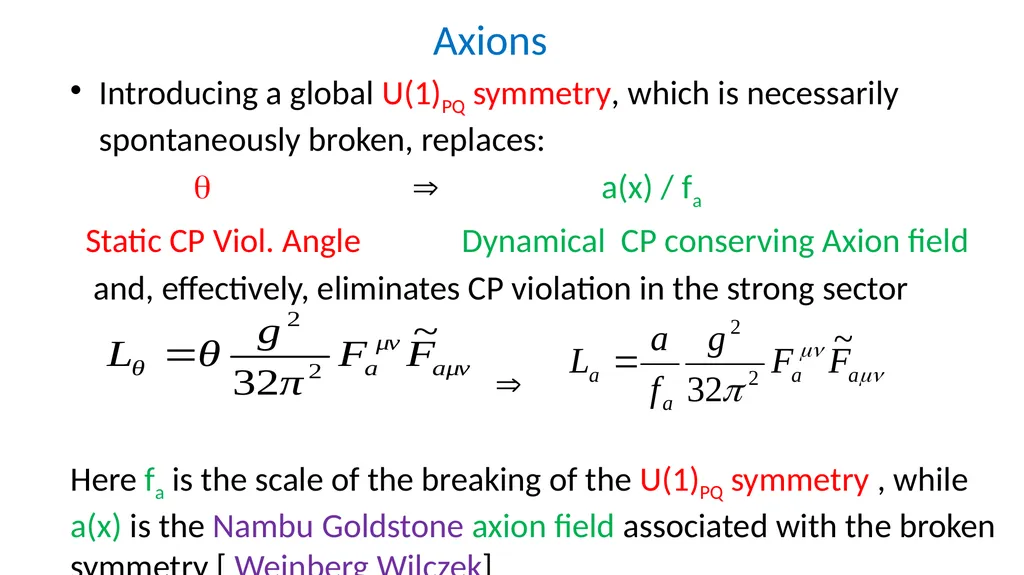 Axions and Cosmology Roberto Peccei UCLA KAERU - slide 9 of 35