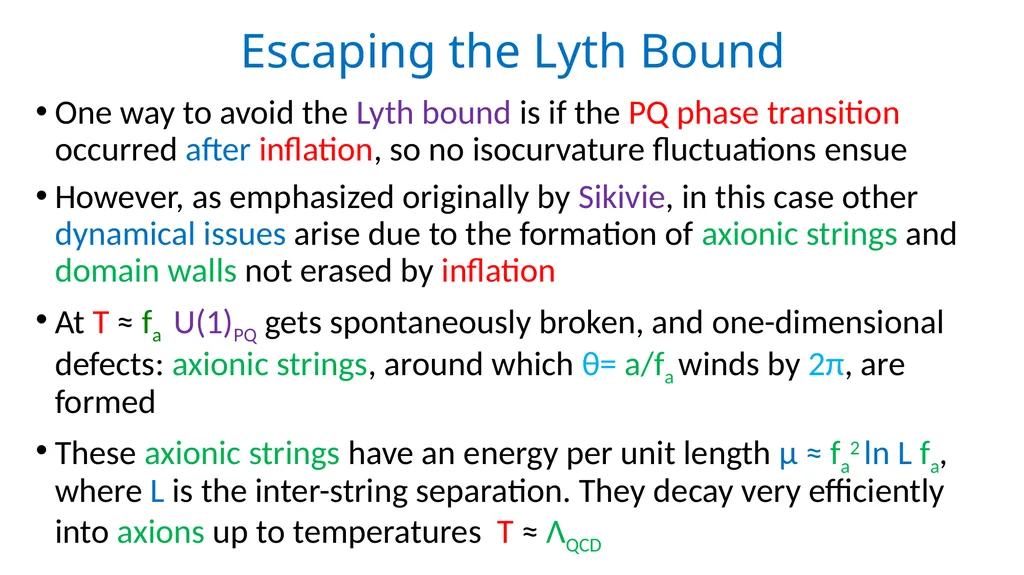 Axions and Cosmology Roberto Peccei UCLA KAERU - slide 19 of 35