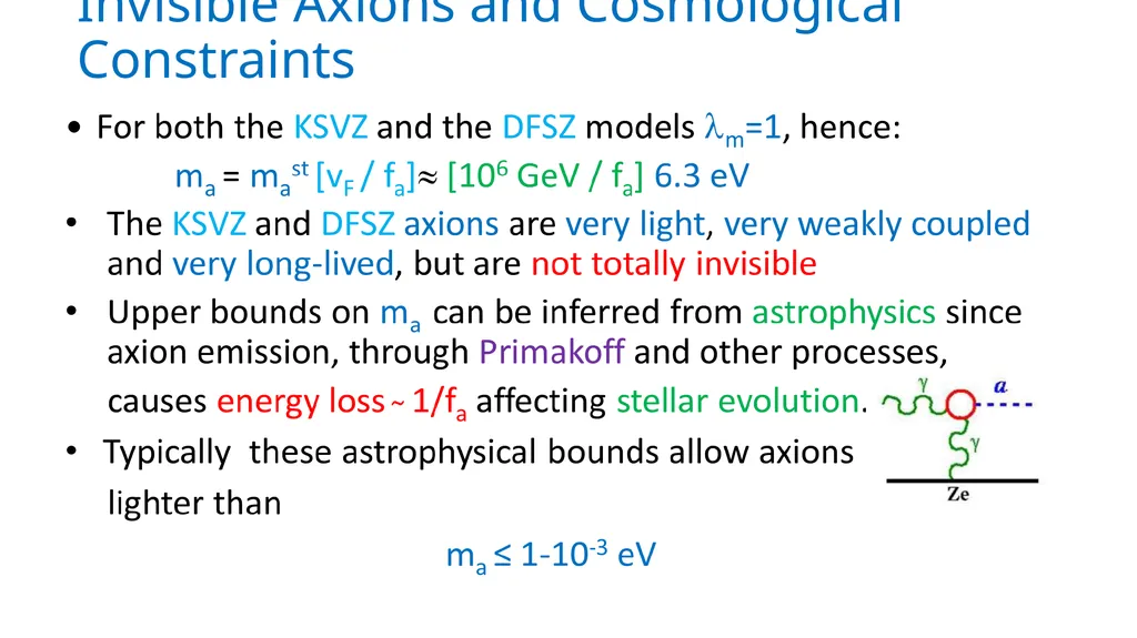 Axions and Cosmology Roberto Peccei UCLA KAERU - slide 12 of 35