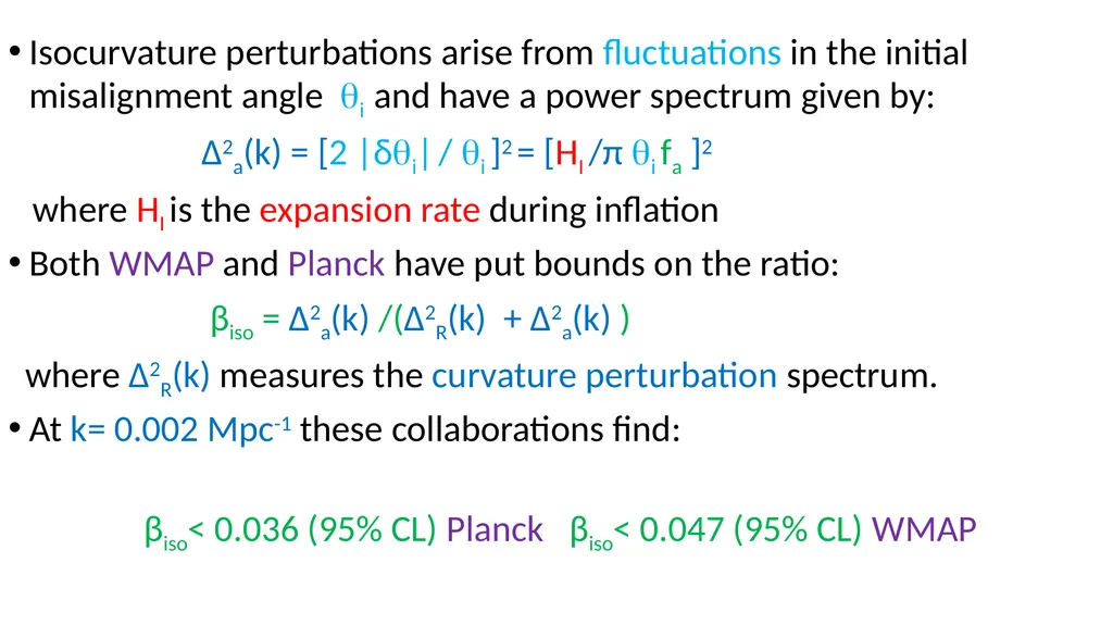 Axions and Cosmology Roberto Peccei UCLA KAERU - slide 16 of 35