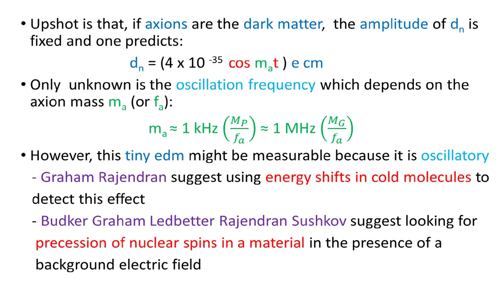 Axions and Cosmology Roberto Peccei UCLA KAERU - slide 32 of 35