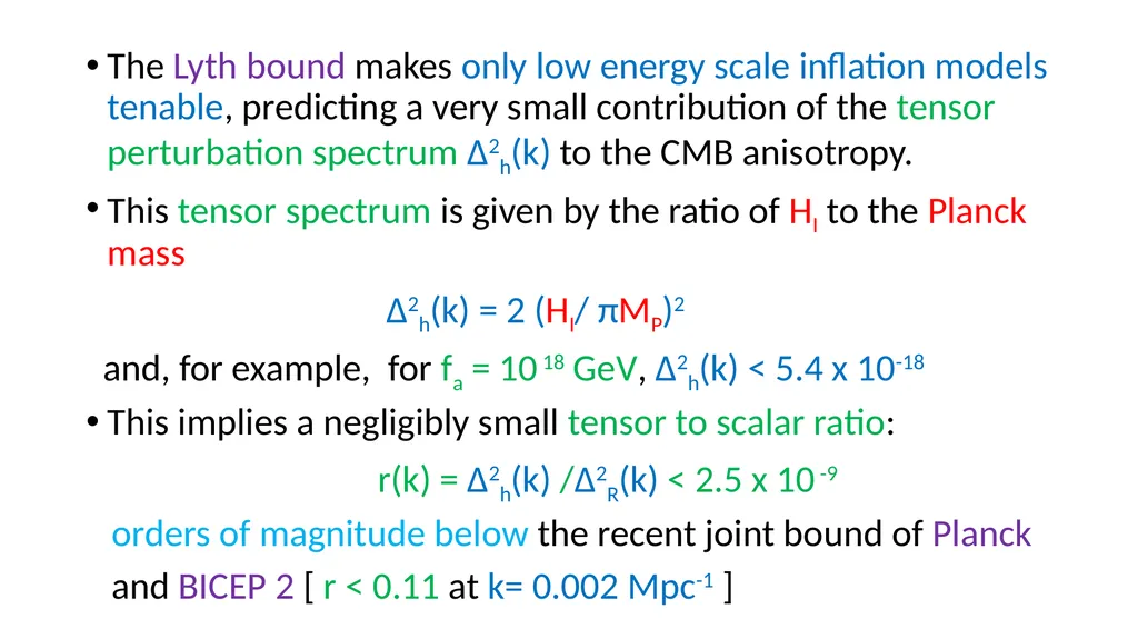 Axions and Cosmology Roberto Peccei UCLA KAERU - slide 18 of 35