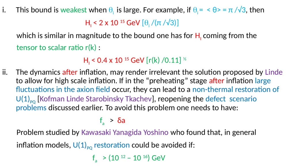 Axions and Cosmology Roberto Peccei UCLA KAERU - slide 24 of 35