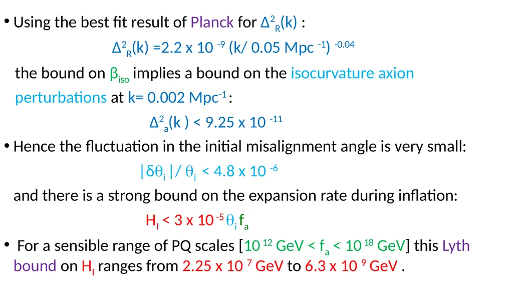 Axions and Cosmology Roberto Peccei UCLA KAERU - slide 17 of 35